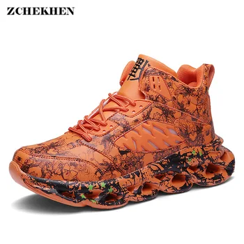 

Fashion Men Hip Hop Shoes Graffiti High Top Chunky Sneakers Autumn Summer Kanye West Casual Shoe Boys Tenis Masculino Size 39-48