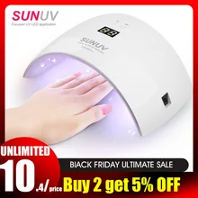 SUNUV SUN9x plus UV LED Nagel Droger 36W LED Lamp Nail Curing Gel Polish met LCD Timer Knop Sensor manicure Auto Gereedschap(China)