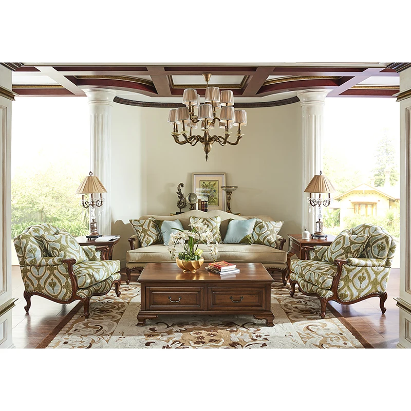 

French style funiture sofa home of classic sofa set 5 seater WA664