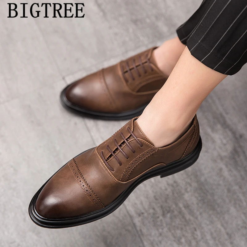 

Luxury Men Shoes Leather Italian Dress Coiffeur Designer Shoes Men 2024 Brown Dress Brogue Shoes Men Formal Scarpe Uomo Eleganti