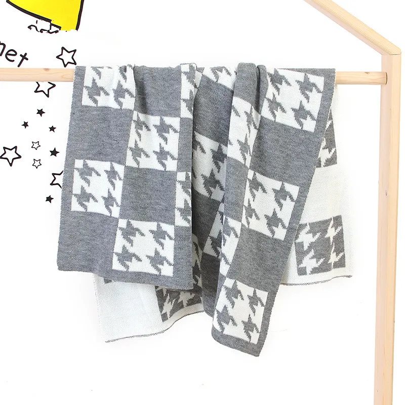 100*80CM Baby Blankets Knitted Newborn Swaddle Wrap Blanket Sleep Sack For Stroller Bedding Covers Infantil Bebes Quilts