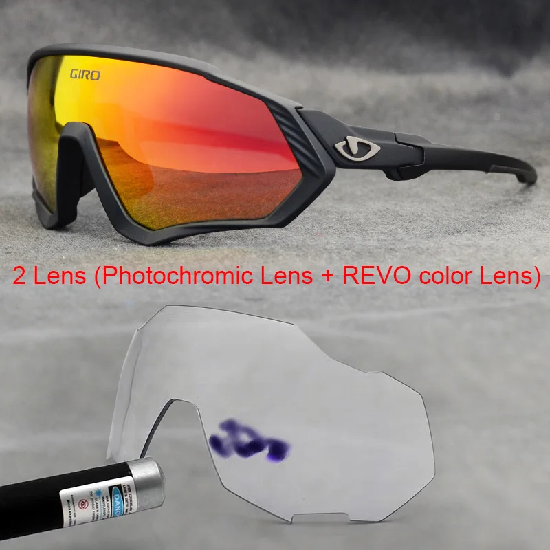 Giro, дизайн, велосипедные очки, фотохромные, велосипедные очки, для рыбалки, мужские, для спорта на открытом воздухе, солнцезащитные очки, UV400, 2 линзы, очки для вождения - Цвет: 01