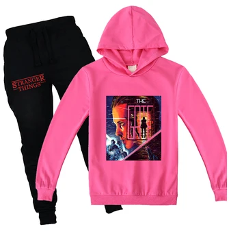 

Stranger Things Kids Hoodies+Sweatpants Sets Boys Cartoon Printing Sets Stranger Things Leisure Suit Girls Hot Casual Sportswear