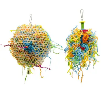 

2PCS Creative Bright Color Lightweight Novel Durable Pet Supplies Bird Toy Parrot Biting Toy Shop Pet Shop Home