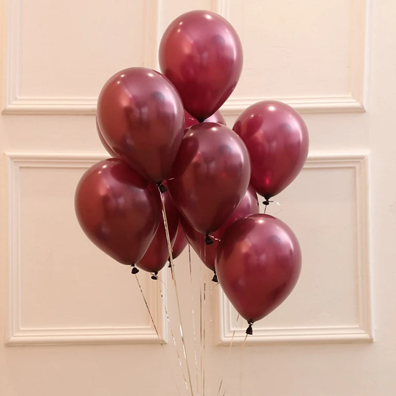 50/100 шт 10 дюймов бордовый латексные воздушные шары для свадьбы День рождения девичник для вечеринки; Винный Цвет Красный латексный воздушные шары, принадлежности для украшения Globos