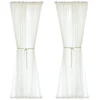 White Lace Coffee Mesh Pure Yarn Up and Down Fixed Curtain for Bar Kitchen Cabinet Glass Door 5