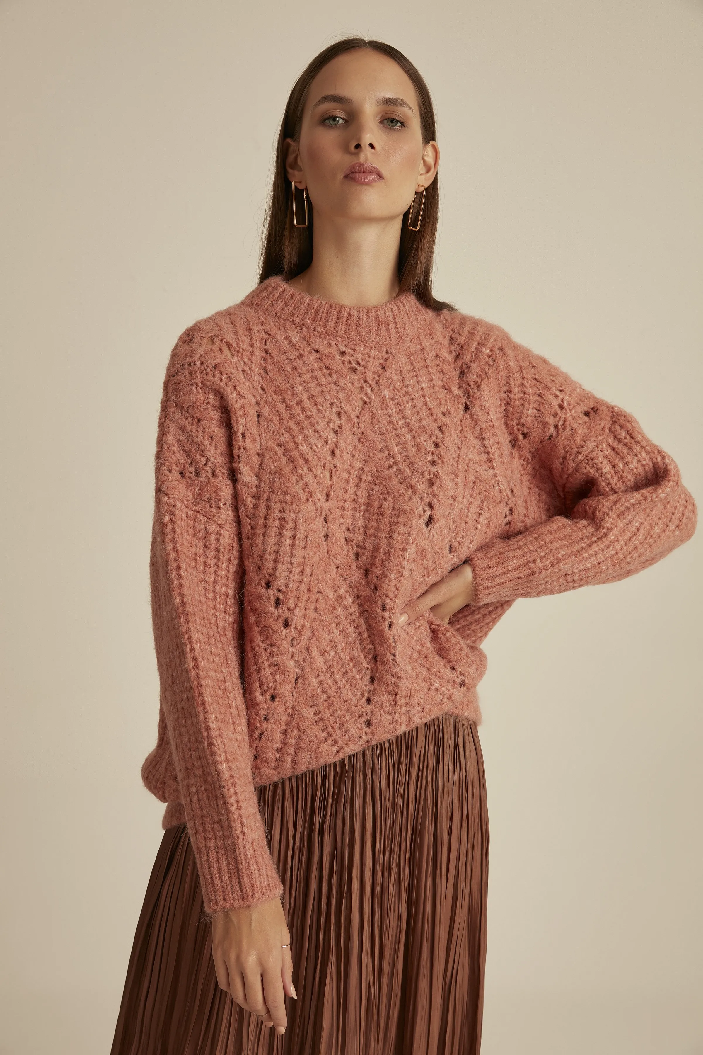 

Patterned Cycling Collar Sweater