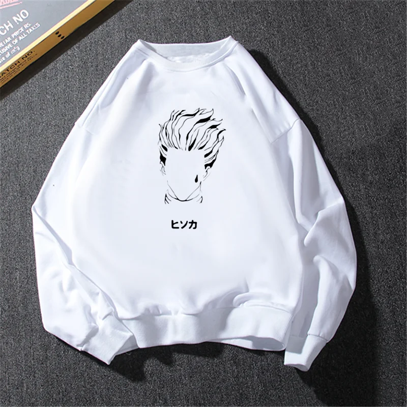 

HUNTER Boy Sweatshirt Cartoon Sisso Hisoka Men Hoodies O-Neck Cotton Streetwear Autumn Winter Clothes Accept Custom DIY Print