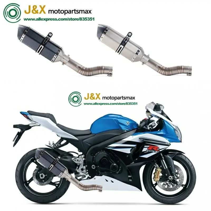 GSXR1000 GSX R1000 GSXR 1000 Модифицированная средняя Соединительная труба без шнуровки полная система выхлопной трубы мотоцикла для suzuki GSXR1000