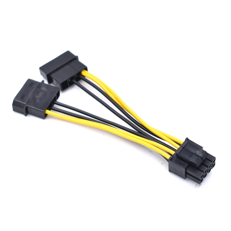 Dual IDE 4-pin Molex LP4 to Motherboard CPU 8P(4 + 4)pin Power Supply Adapter Cable power cable