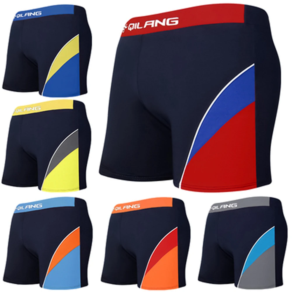 

Patch Work Men Swimming Trunks Swimwear Board Swim Sport Briefs Swimsuit Summer Beach Boxer Shorts Wear Breathable Bathing Suit