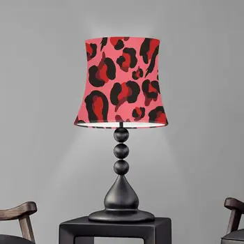 

Modern Metal Fabric Lampshade Colorful Leopard Print Design Lamp Cover Table Ceiling Pendant Light Shade Lighting Accessories