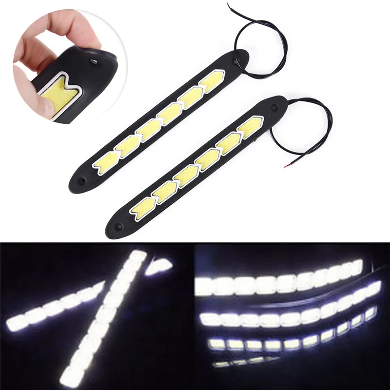 2 шт. 20 Вт дневной ходовой светильник COB DRL LED полоса внешнее освещение s Авто