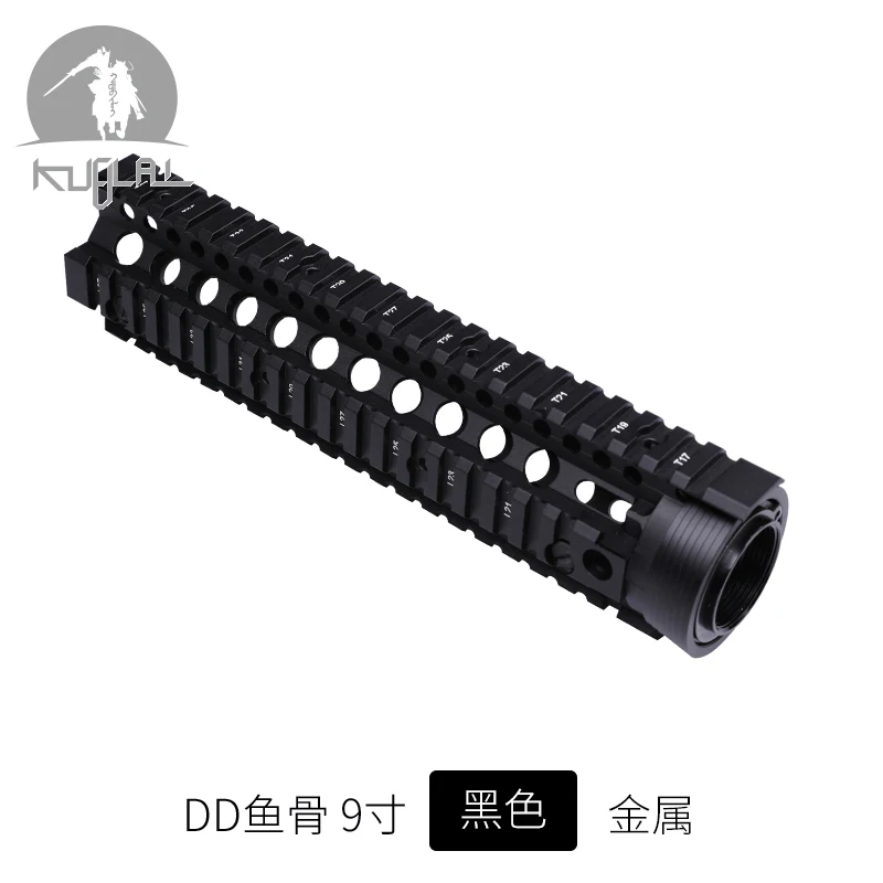 Тактический страйкбол гель бластер M4 Handguard Carbine7 9 дюймов RIS Quad Rail 2 шт. Drop-In Picatinny крепление принадлежности для охоты - Цвет: DD 9 inch Black