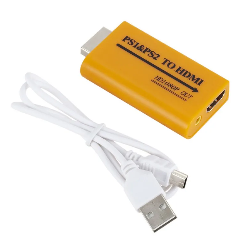  Uscita Audio HDMI SIM Card e Adattatori Per PS1 A HDMI Per PS2 A HDMI 1080P HD Portatile Giallo Aud
