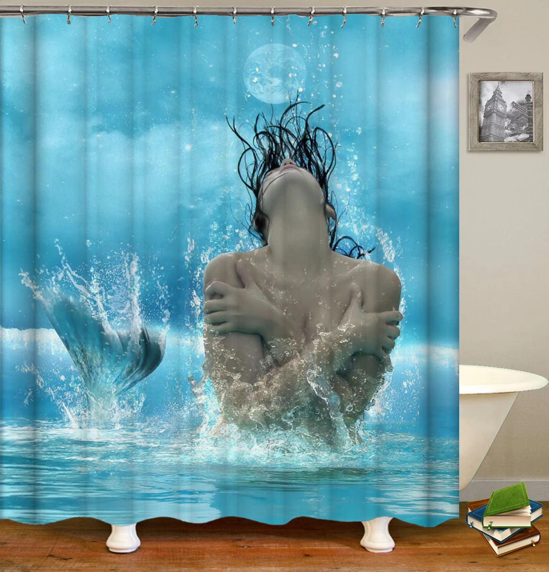 Retro Photo Sexy Woman Shower Curtains Bathroom Curtain Fabric Waterproof Macrame Screen Home Bathroom Decor Shower Curtains Aliexpress