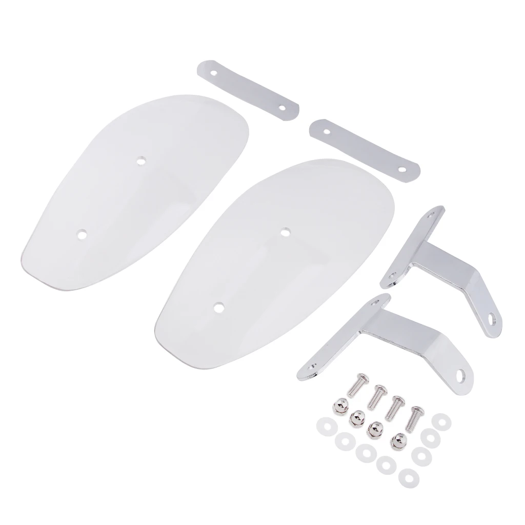 cheap 1 Set Clear Hand Guard Wind Deflector Protector w Mounting Bolt amp; Bracket for Motorcycles Bikes Choppers Crusiers Touring