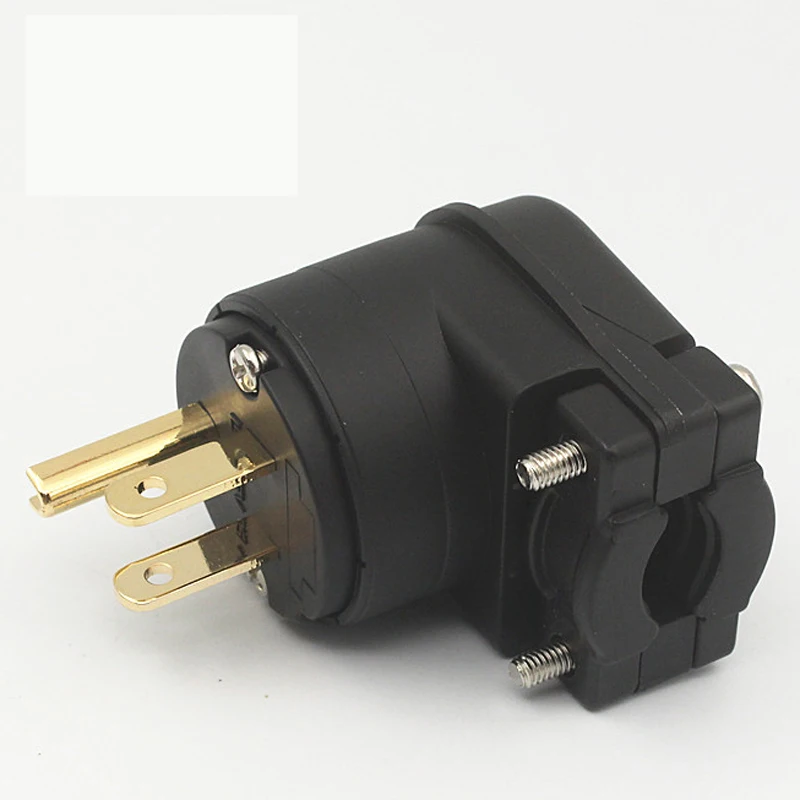 Hi end 90 градусов позолоченный штекер питания Schuko/US/AU разъем IEC Diy Fi усилитель