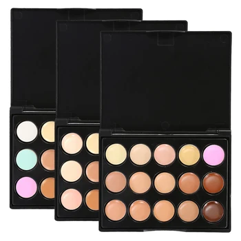 15 Colors Matte Concealer Palette Bronzer Highlighter Concealer Cream Face Corrector Waterproof Shadow Make Up