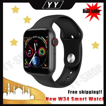 

Hot!!! W34 Smart Watch Bluetooth Call Heart Rate ECG Monitoring Sports Watch reloj inteligente for Apple IOS Android smartwatch