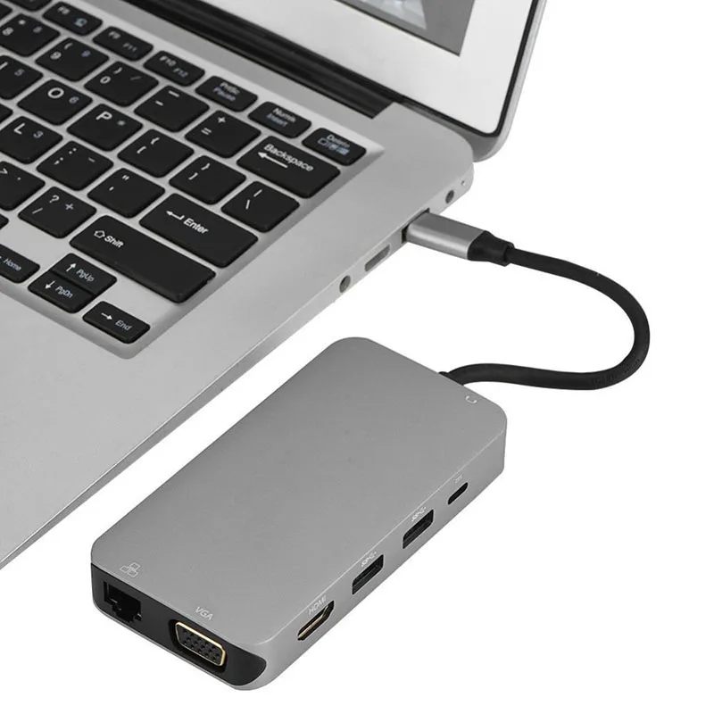Type-C к RJ45 VGA HDMI концентратор PD аудио адаптер конвертер для ПК компьютера LSMK99