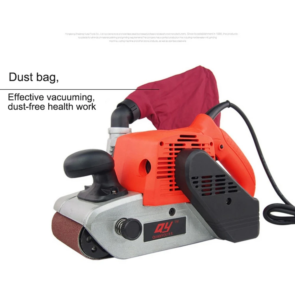 

1380W Belt Sander Portable Polishing Machine Flat Sanding Machine Woodworking Polisher with free gift 20 pcs of belt