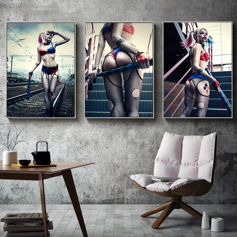 

Suicide Squad Harley Quinn Movie Posters and Prints Joker Women Canvas Painting Wall Art Picture for Living Room Cuadros Decor