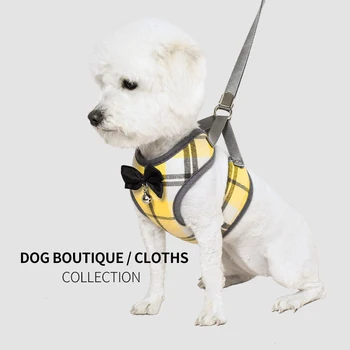 

Pet Supplies New Traction Rope Small Dogs and Cats Breathable Vest-style Chest Harness Lattice Fashion Tractor Dog Accessories