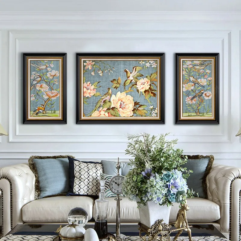 EECAMAIL DIY Full 5D Diamond Painting No Frame Simple Modern Living Room Triptych Nordic Art Abstract Embroidery Home | Дом и сад