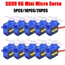 

5/10/20PCS 100% NEW SG90 9G Mini Micro Servo Motor for Robot 6CH RC Helicopter Airplane Controls Arduino FPV RC Car