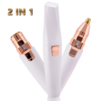 

2 IN 1 Electric Epilator Shaver Female Body Facial Lipstick Eyebrows Trimmer Hair Removal Shaving Painless Mini Portable Razor