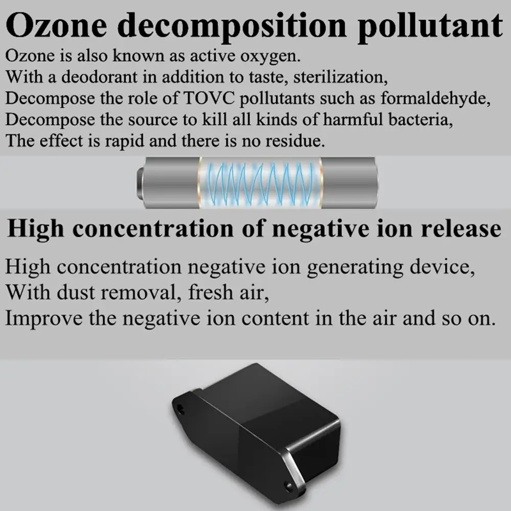 NBO-XD05 портативный очиститель воздуха домашний зарядный отрицательный ионный Озонный в дополнение к формальдегиду стерилизации запаха