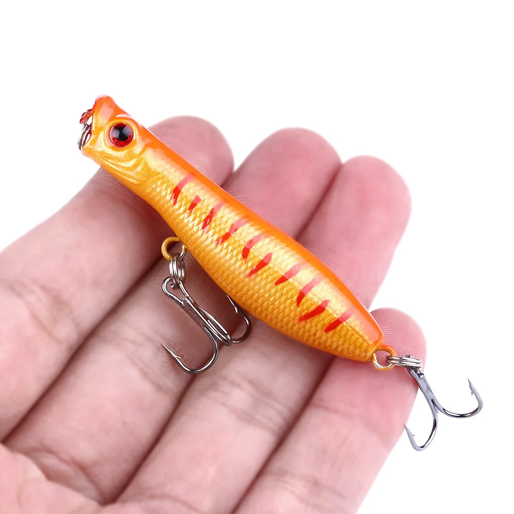 5Pcs/Lot Popper Fishing Lure 6cm 5.5g Swim Bait Wobblers Topwater