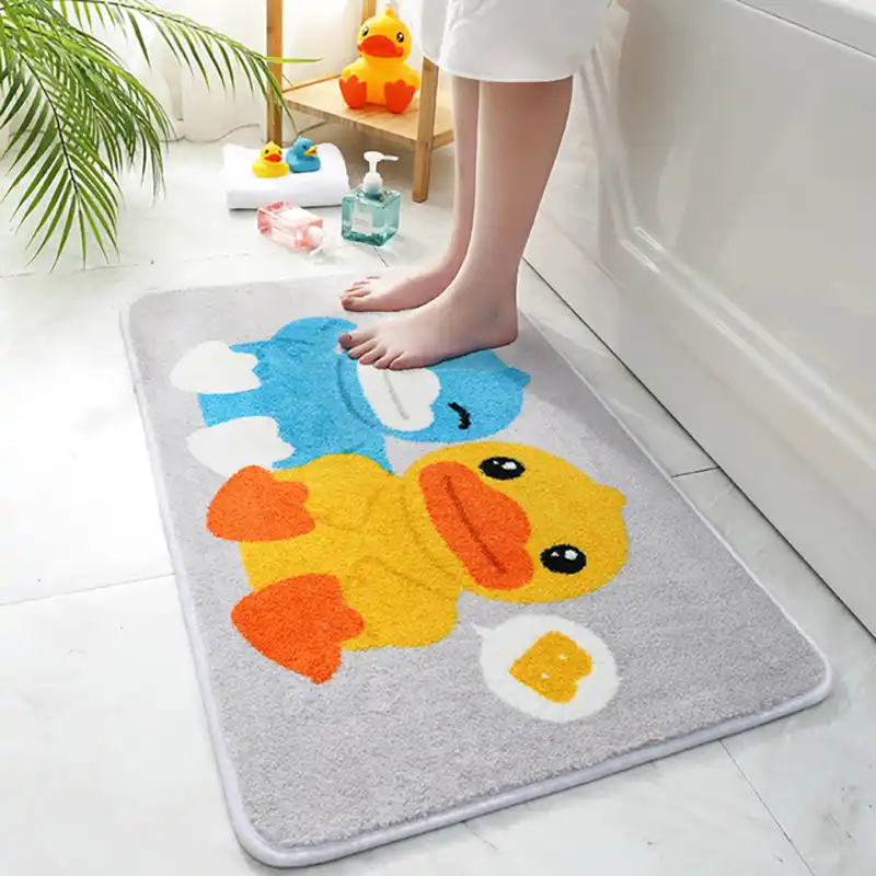 Doormat Cartoon Kitchen Carpet Small Yellow Duck Door Mats Home