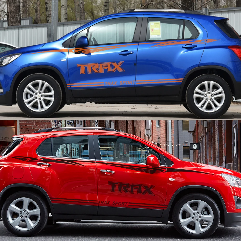 2 шт. автомобильные стильные боковые наклейки для Chevrolet Trax Авто Виниловая пленка наклейки Стайлинг украшения тюнинг автомобильные аксессуары