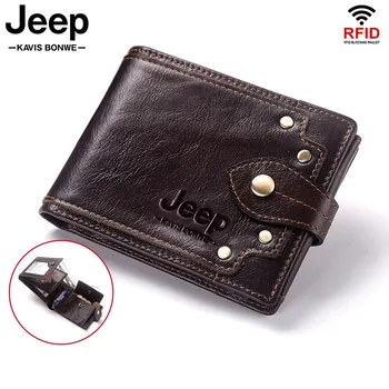

100% Cow Genuine Leather Wallet Men Coin Purse Portomonee Money Clamp Male Zipper Pocket Card Holder Soft Walet Hasp Money Bag
