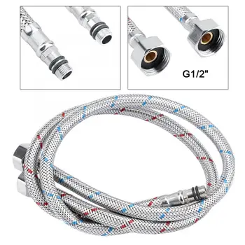 

Flexible 2Pcs Stainless Steel Faucet Connector Flexible Water Supply Line Hoses Hot Cold Sensor Line Tube