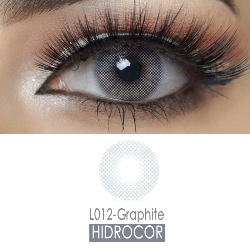 Цветные контактные линзы 14,2 мм серого цвета - Цвет: L012-Graphite Gray