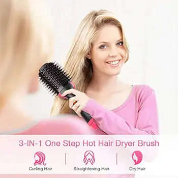 

2 in 1 Multifunctional Hair Volumizer Rotating Hot Hair Brush Curler Roller Rotate Styler Comb Styling Curling Iron Home