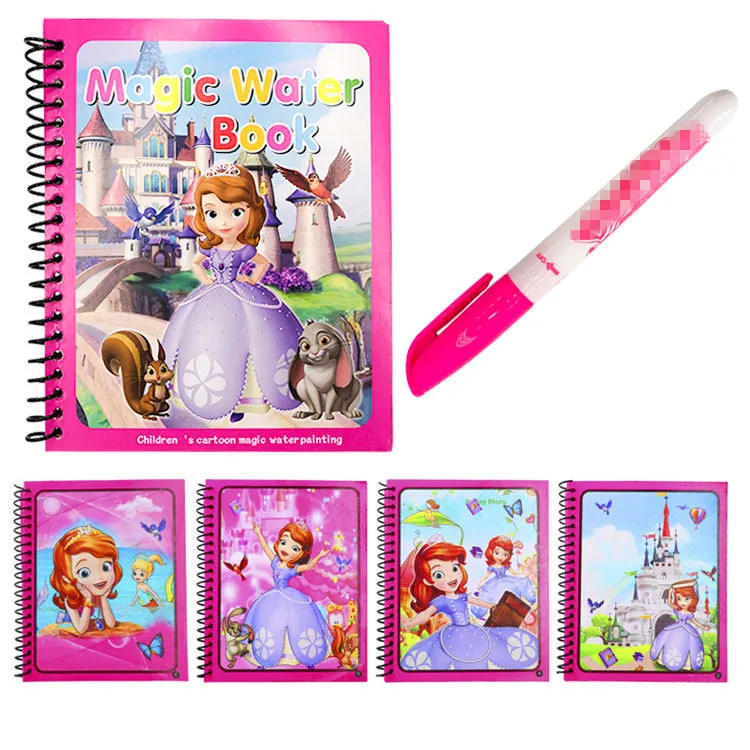 1 шт. раскраска Единорог Фламинго волшебная ручка живопись доска для рисования детей игрушки волшебная водная рисовальная книга подарок на день рождения - Цвет: Sophia