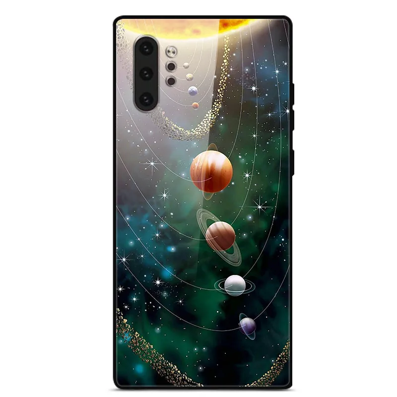 Для samsung Galaxy Note 10 чехол Note10 Pro закаленное стекло твердая задняя крышка для samsung Note10+ Plus 10Pro чехол для телефона s бампер Капа - Цвет: 2