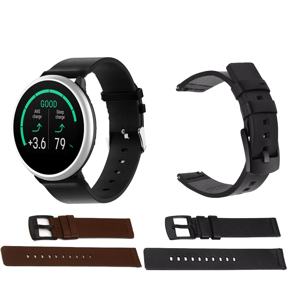Ремешок кожаный для смарт часов POLAR Vantage M сменный Браслет amazfit GTR 47 мм аксессуары