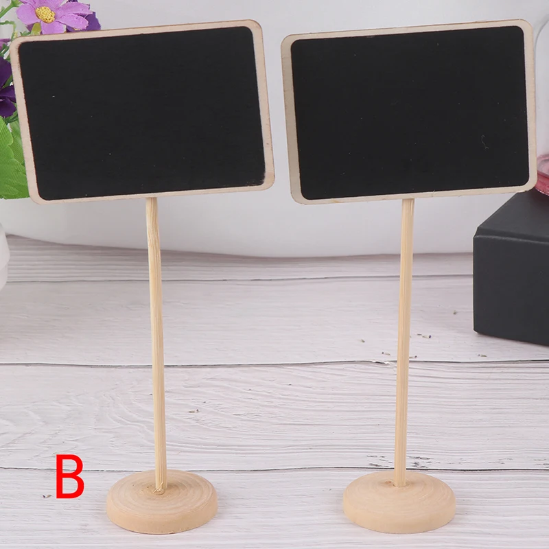 Rectangle Mini Small Wooden Chalk Blackboard Wedding Kitchen Restaurant Signs Chalkboard Writing Notice Message Paint Wood Board