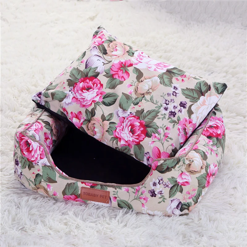 Soft Fleece Dog Beds House Winter Warm Printed Pet Dog Cushion Sofa Waterproof Kennel Nest for Cat Puppy Small Dogs Soft Fleece Dog Beds House Winter Warm Printed Pet Dog Cushion Sofa Waterproof Kennel Nest for Cat Puppy Small Dogs