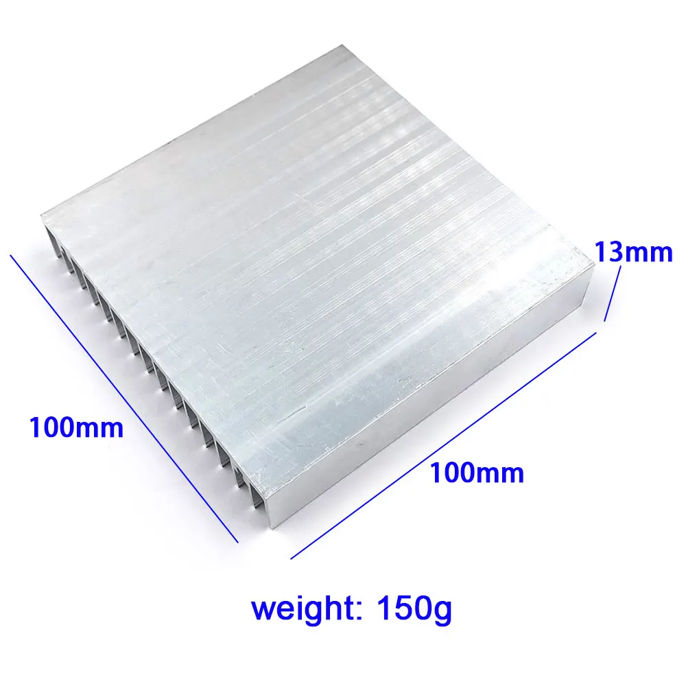 2PCS 100x100x13mm LED Radiator 100mm Square Aluminum Heatsink Cooling Board for LED Light Radiating Plate 10cm