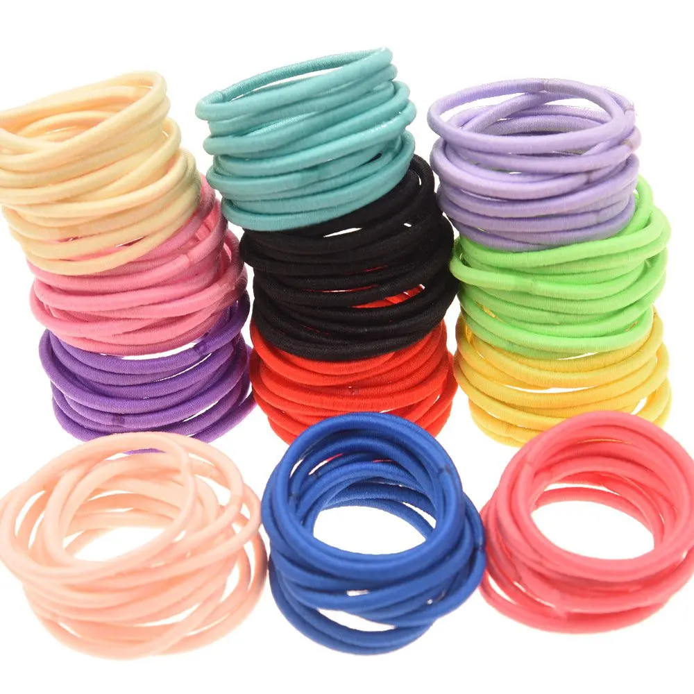 

900PCS Candy Colors Hair Rubber Bands Girls Ponytail Holder Hair Elastic Band Accessories Headwrap Cute Scrunchies