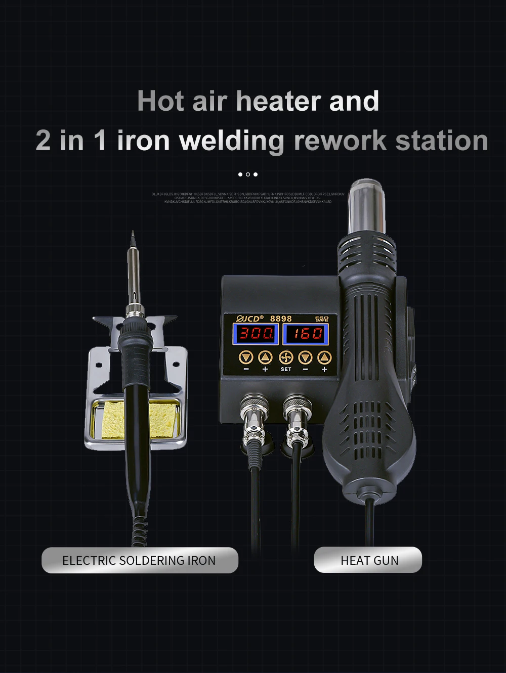 BGA Rework Station LCD Digital Display Welding Rework Station for Cell-phone BGA SMD PCB IC Repair Desoldering station arc welders