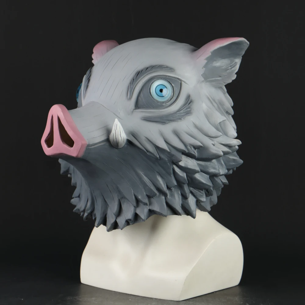 Pig Mask Costume Demon Slayer Overhead Kimetsu no Yaiba animal Masks Halloween Larp