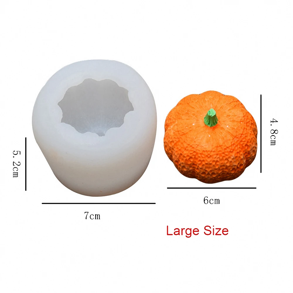 710-c31fbc.jpg Pumpkin Candle Mold 3D Mousse Chocolate Fondant Mould Halloween DIY Cake Ice Baking Supplies Bakeware