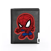 Disney Marvel Spiderman New Men's Wallet High-quality PU Folding Large Capacity Multi-Card Slot Short Fashion Student Wallet